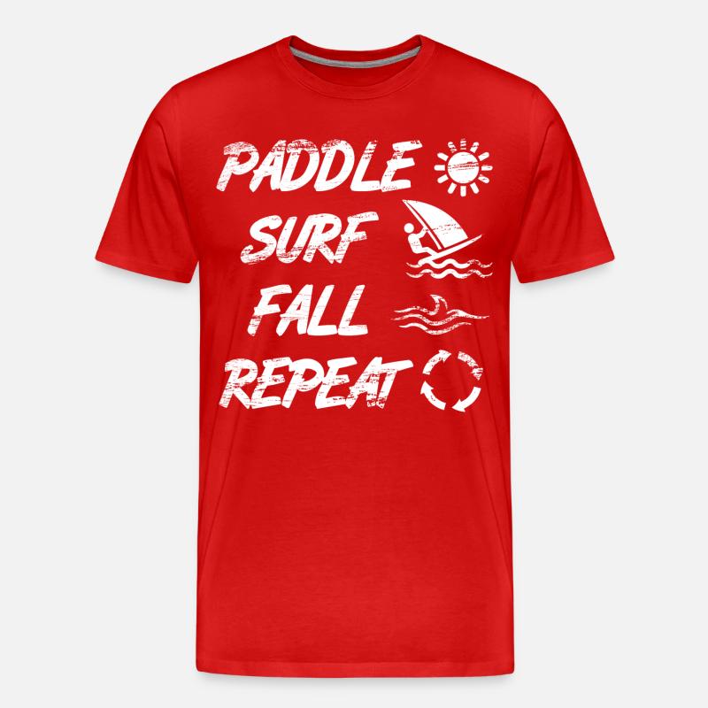 Windsurfer Spruch - Männer Premium Bio T-Shirt - Rot