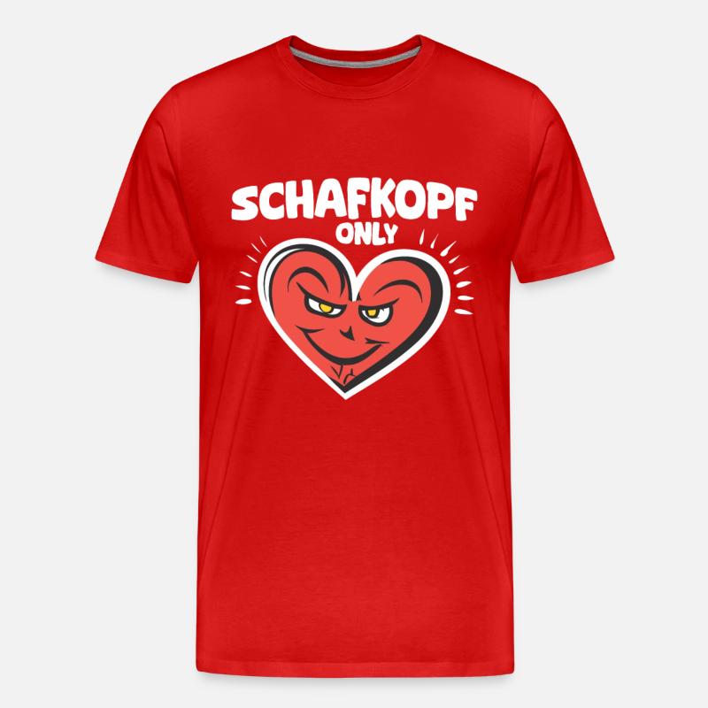 Schafkopf Only - Männer Premium Bio T-Shirt - Rot