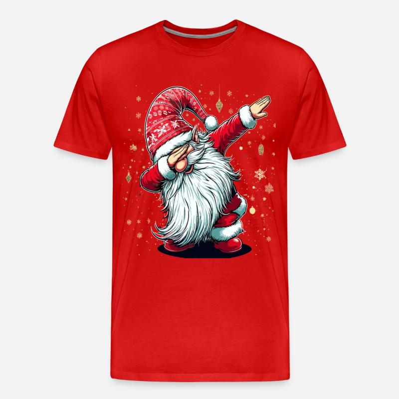Dabbing Weihnachtsmann Dab Nikolaus - Männer Premium Bio T-Shirt - Rot