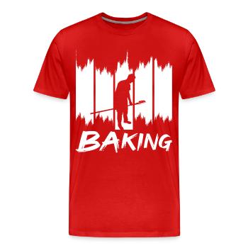 Pâtisserie amusante - T-shirt bio Premium Homme - rouge - Devant - Damien (186cm)