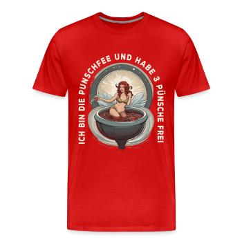 Ich bin die Punschfee Glühwein Weihnachten - Männer Premium Bio T-Shirt - Rot - Vorne - Damien (186cm)
