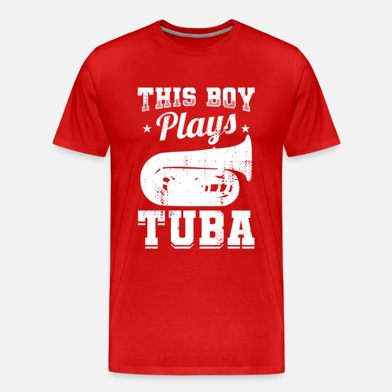 Tuba Junge - Männer Premium Bio T-Shirt - Rot