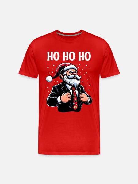 Chef Wichtel Ho Ho Ho - Männer Premium Bio T-Shirt - Rot