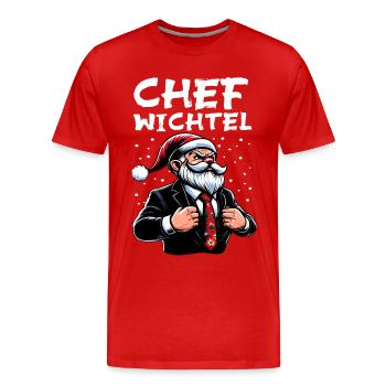 Chef Wichtel stylischer Weihnachts Gnome - Männer Premium Bio T-Shirt - Rot - Vorne - Damien (186cm)