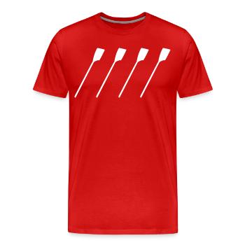 Rudder straps - Men's Premium Organic T-Shirt - red - Front - Damien (186cm)
