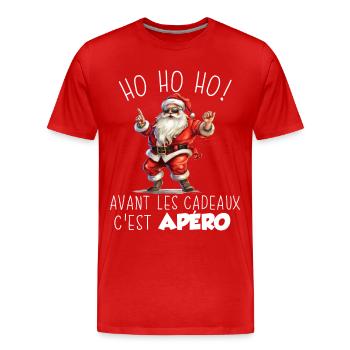 Pull Moche De Noël - T-shirt bio Premium Homme - rouge - Devant - Damien (186cm)
