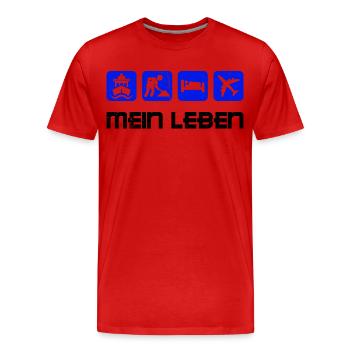 Job Statement Arbeiter Angestellter Arbeit - Männer Premium Bio T-Shirt - Rot - Vorne - Damien (186cm)