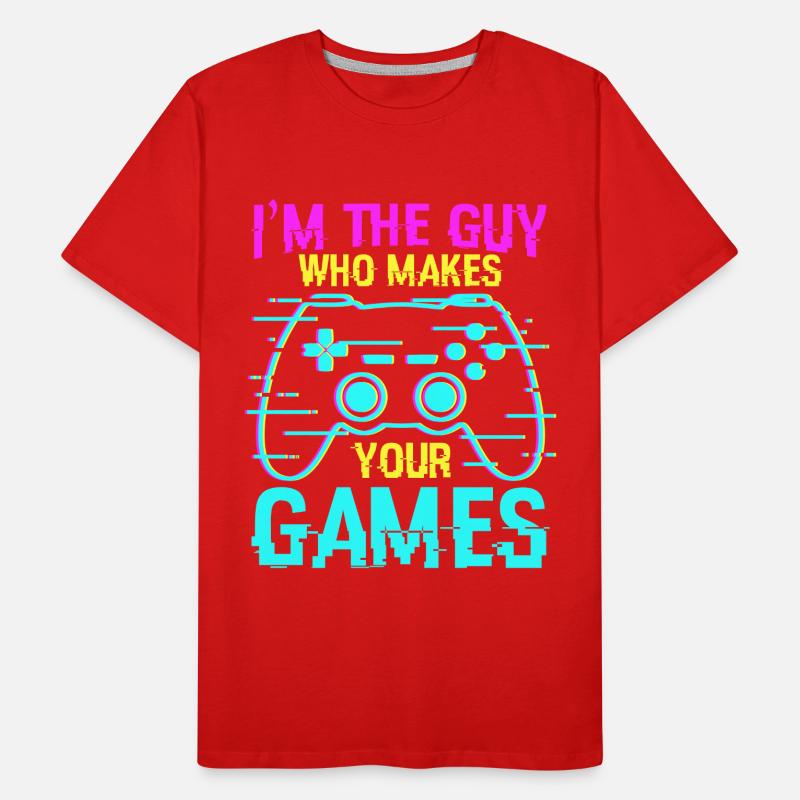 Spielprogrammierer Spruch Männer Premium Bio T-Shirt