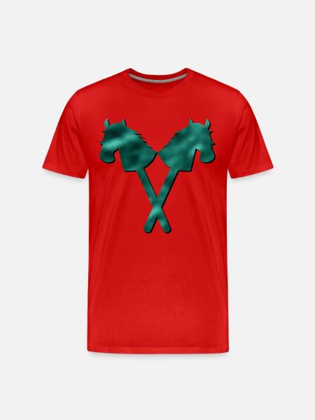 Hobby-Horsing ÉQUITATION - T-shirt bio Premium Homme - rouge