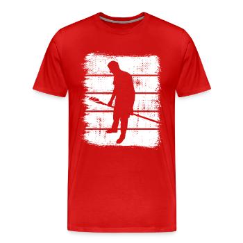 Baker - Men's Premium Organic T-Shirt - red - Front - Damien (186cm)