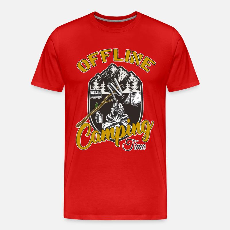 Camping - Männer Premium Bio T-Shirt - Rot
