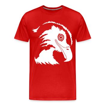 Adlerkopf - Männer Premium Bio T-Shirt - Rot - Vorne - Damien (186cm)