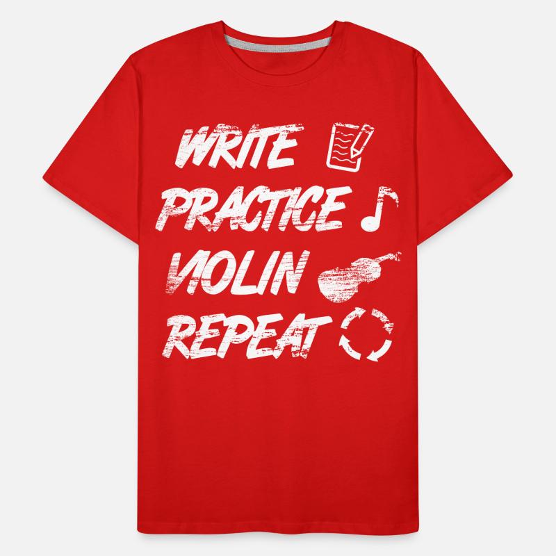Practice writing, repeat violin Men's Premium Organic T-Shirt