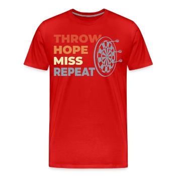 Throw Hope Miss Repeat - Men's Premium Organic T-Shirt - red - Front - Damien (186cm)
