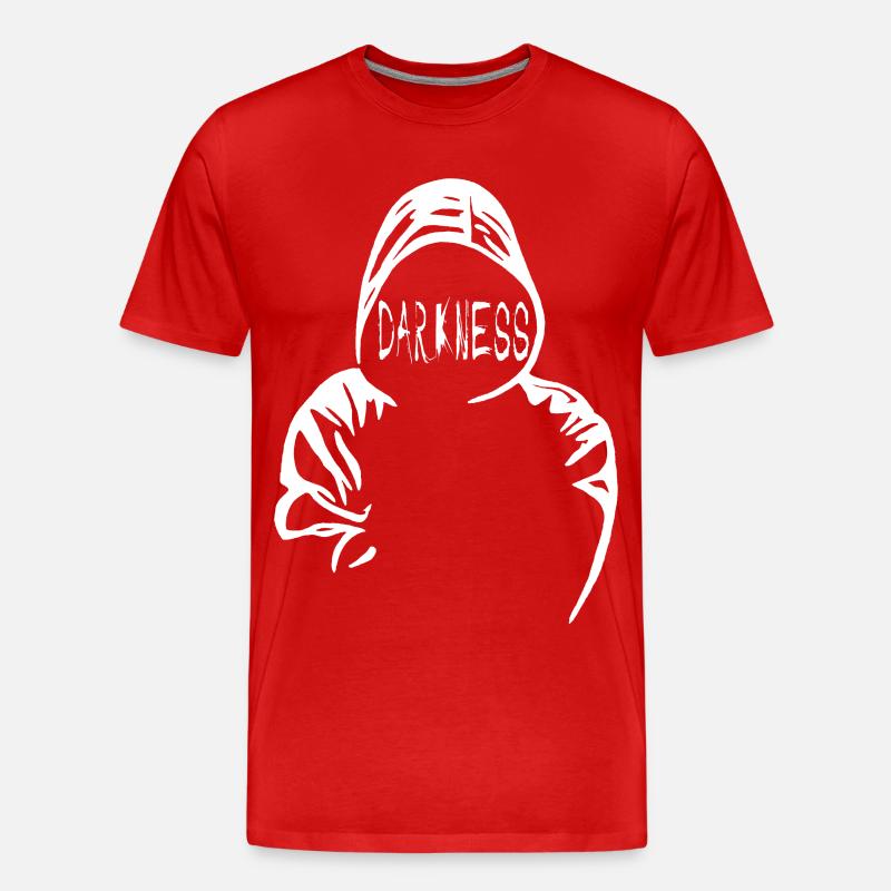 Die Dunkelheit - Männer Premium Bio T-Shirt - Rot