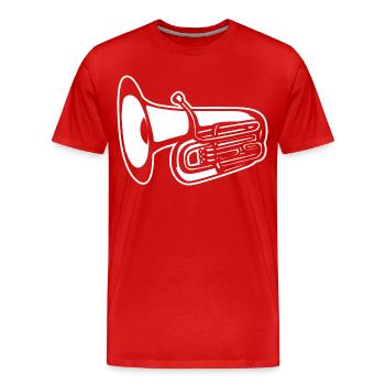 Tuba - Männer Premium Bio T-Shirt - Rot - Vorne - Damien (186cm)