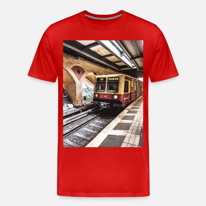 Pankow - Männer Premium Bio T-Shirt - Rot