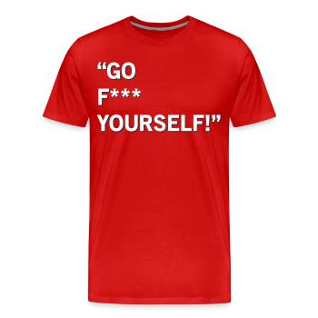 Allez-y vous-même - T-shirt bio Premium Homme - rouge - Devant - Damien (186cm)