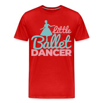 Ballerina Mädchen - Männer Premium Bio T-Shirt - Rot - Vorne - Damien (186cm)