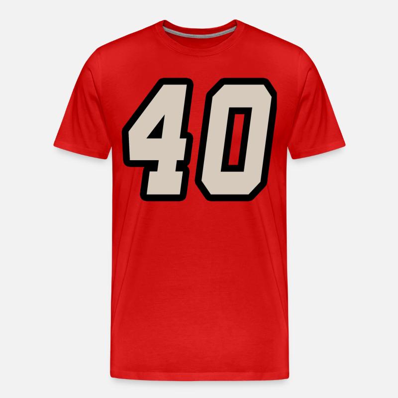 Nummer vierzig 40 - Männer Premium Bio T-Shirt - Rot