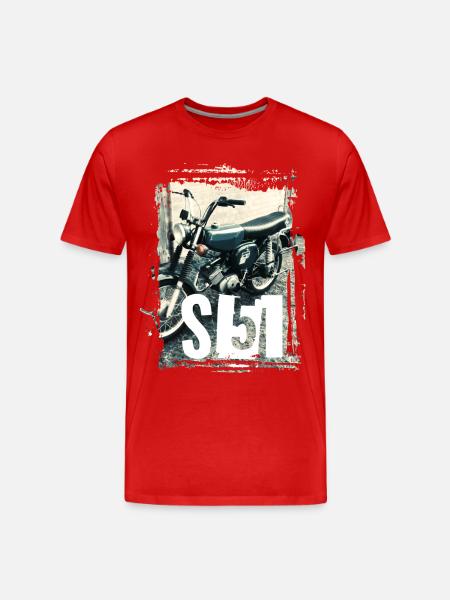 S51 - Grün - Männer Premium Bio T-Shirt - Rot