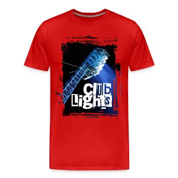 Club Lights - Rostock - Männer Premium Bio T-Shirt - Rot - Vorne - Damien (186cm)