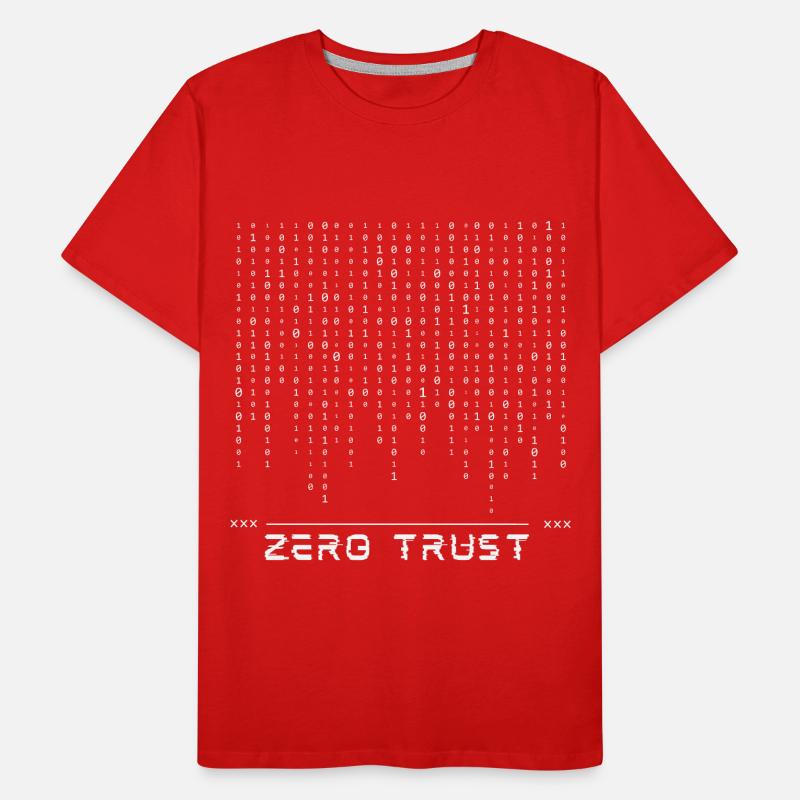 Zero Trust Binary Code Men's Premium Organic T-Shirt