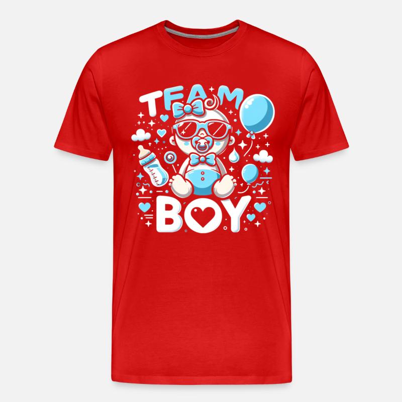 Team Boy - Männer Premium Bio T-Shirt - Rot