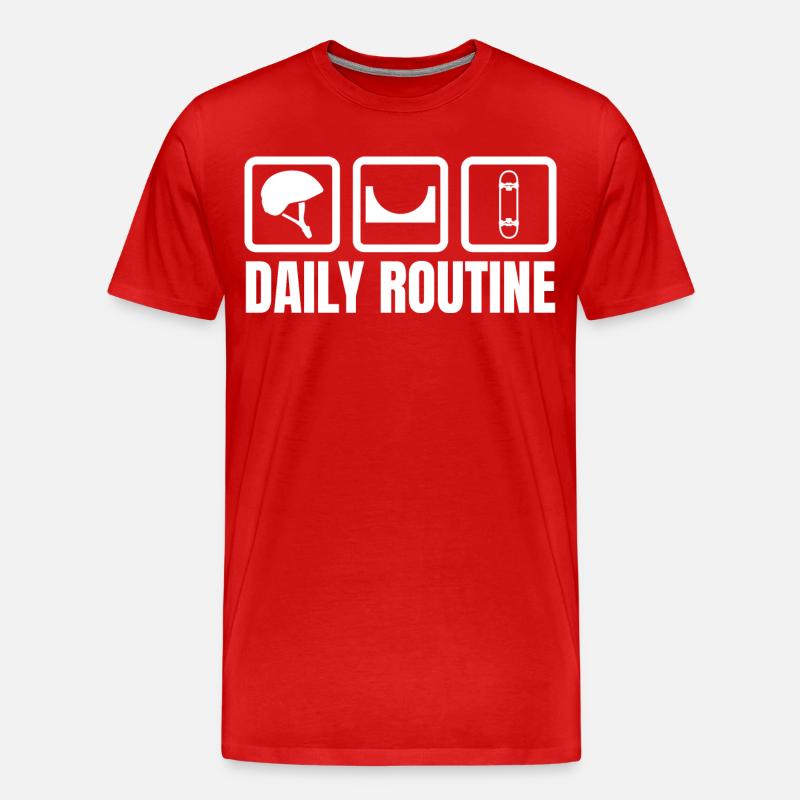 Skater Routine - Männer Premium Bio T-Shirt - Rot