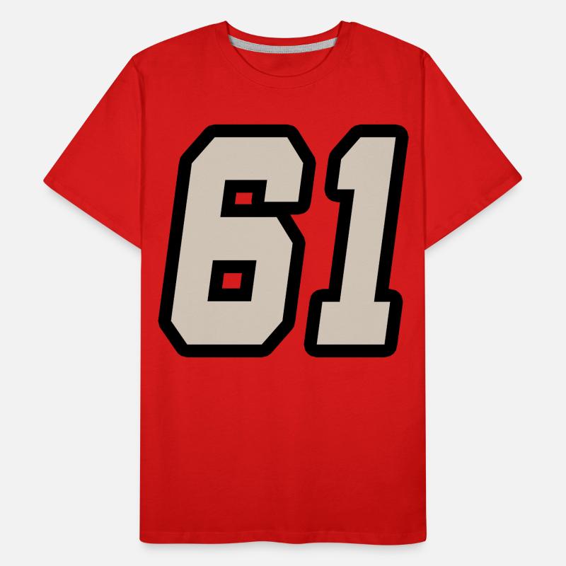 Nummer einundsechzig 61 Männer Premium Bio T-Shirt