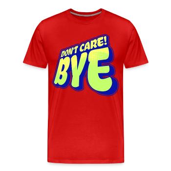 Je ne me soucie pas de l’attitude décontractée - T-shirt bio Premium Homme - rouge - Devant - Damien (186cm)