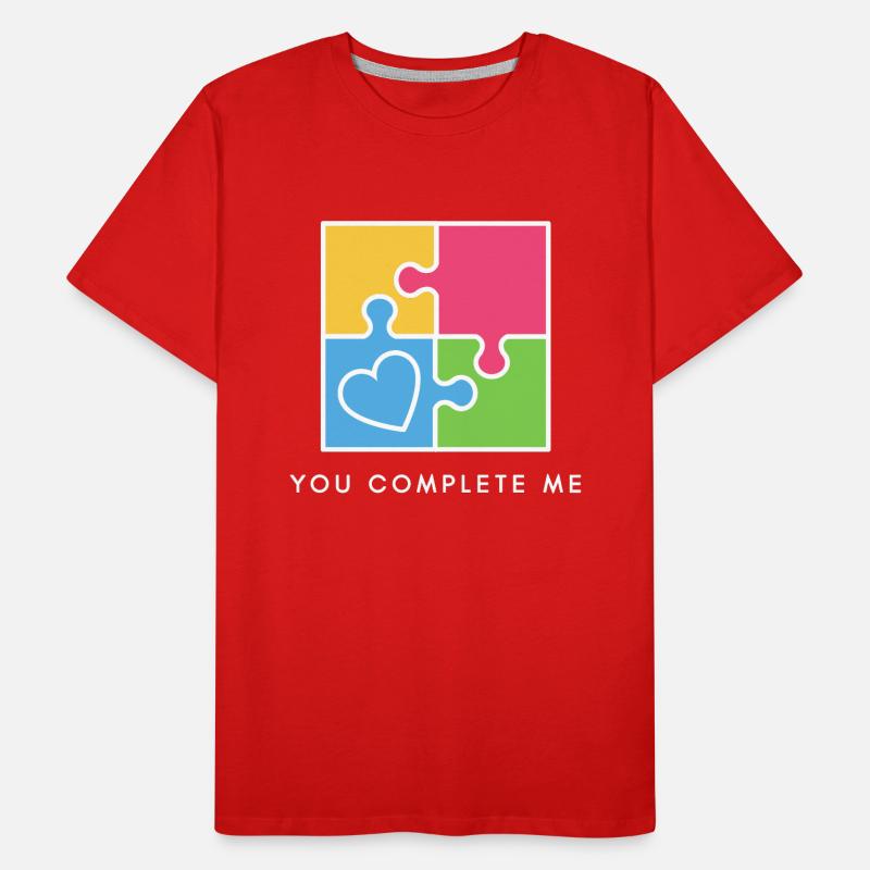 Tu me complètes, le véritable amour, la Saint-Valentin T-shirt bio Premium Homme