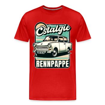 Ostalgie Rennpappe – 601 Trabi DDR Retro - Männer Premium Bio T-Shirt - Rot - Vorne - Damien (186cm)