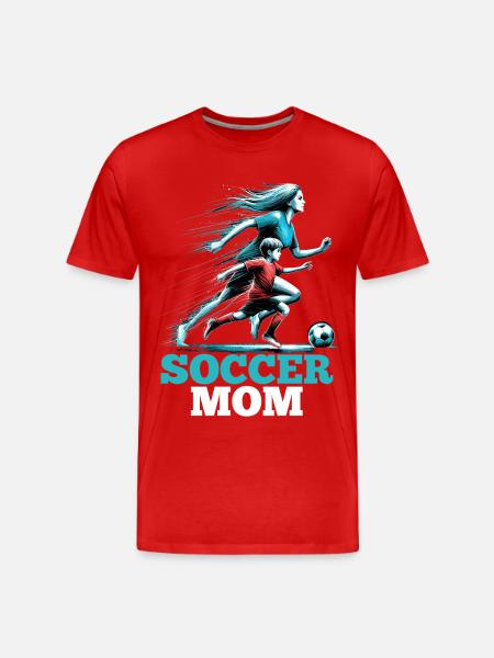 Soccer Mom Soccer Gift - Men's Premium Organic T-Shirt - red