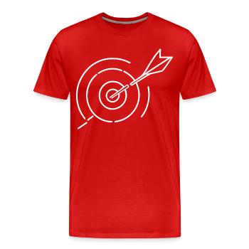 Target Sketch - Men's Premium Organic T-Shirt - red - Front - Damien (186cm)