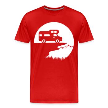 Vanlife Adventure: Stylish Camper Design - Men's Premium Organic T-Shirt - red - Front - Damien (186cm)
