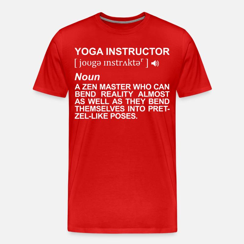 Yogalehrer Definition - Männer Premium Bio T-Shirt - Rot