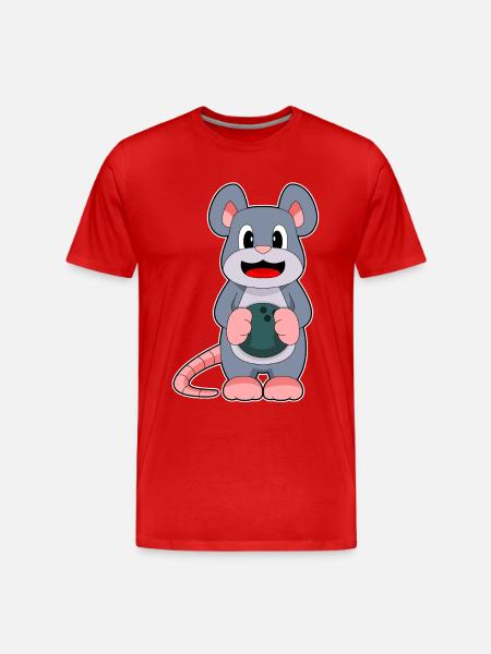 Mouse Bowling Bowling Ball - Men's Premium Organic T-Shirt - red