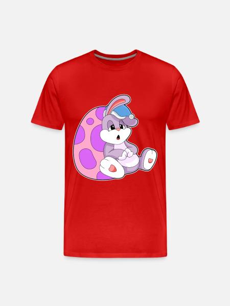 Bunny Easter Relax - Men's Premium Organic T-Shirt - red
