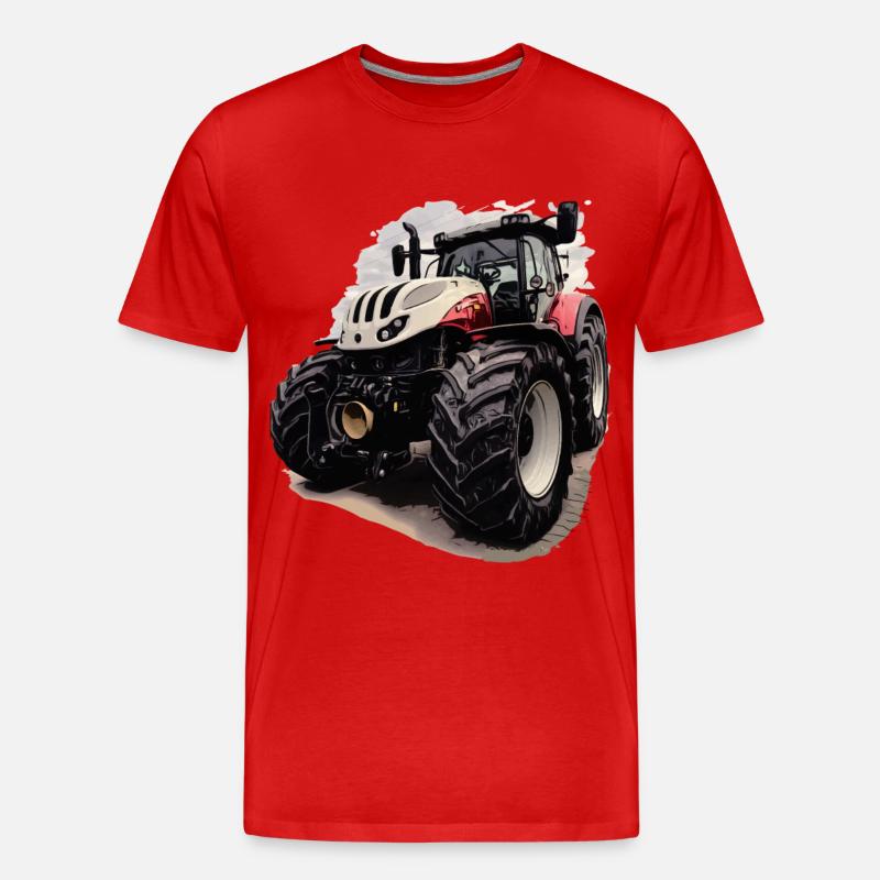 Steyr Traktor - Männer Premium Bio T-Shirt - Rot