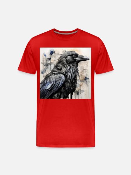 The Black Raven - Men's Premium Organic T-Shirt - red