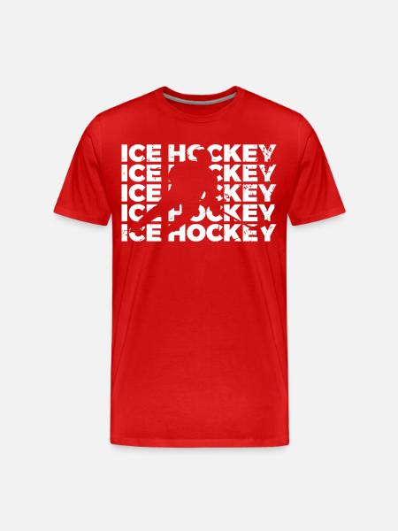 Eishockey - Männer Premium Bio T-Shirt - Rot