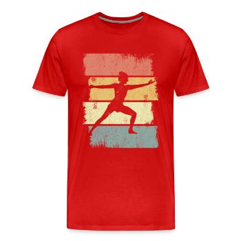 Croquis de Yogini - T-shirt bio Premium Homme - rouge - Devant - Damien (186cm)