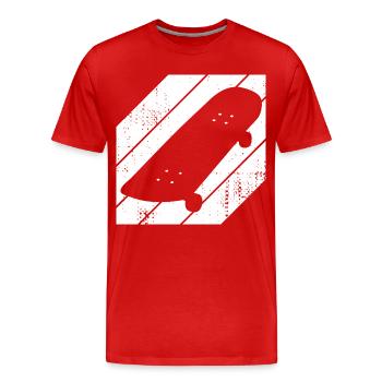 Skateboard Drawing - Men's Premium Organic T-Shirt - red - Front - Damien (186cm)