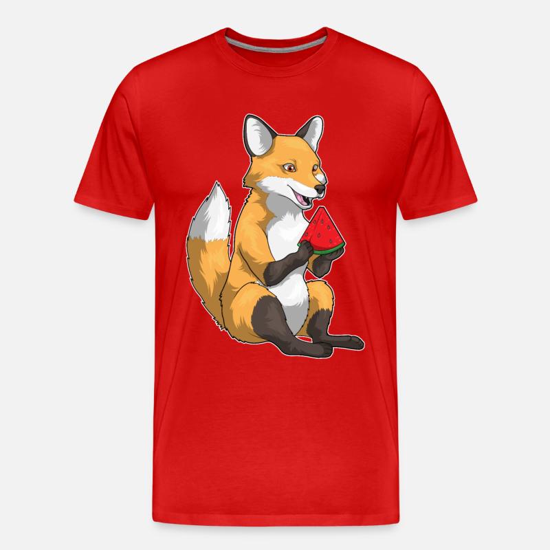 Fruit de la pastèque Fox - T-shirt bio Premium Homme - rouge
