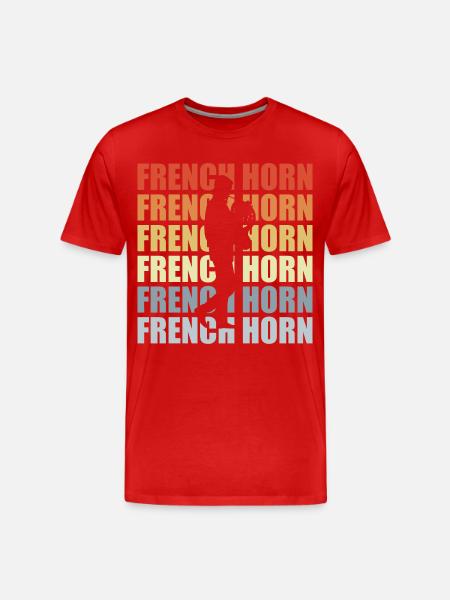 Retro Horn - Men's Premium Organic T-Shirt - red