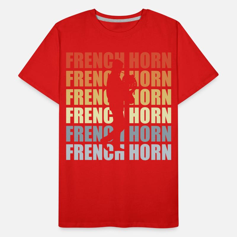 Retro Horn Männer Premium Bio T-Shirt