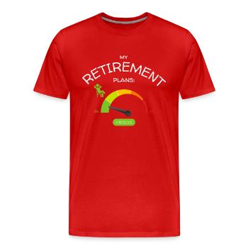 Ruhestandspläne: entspanntes niedriges Stresslevel - Männer Premium Bio T-Shirt - Rot - Vorne - Damien (186cm)