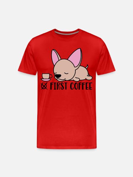 kleiner Hund - Männer Premium Bio T-Shirt - Rot