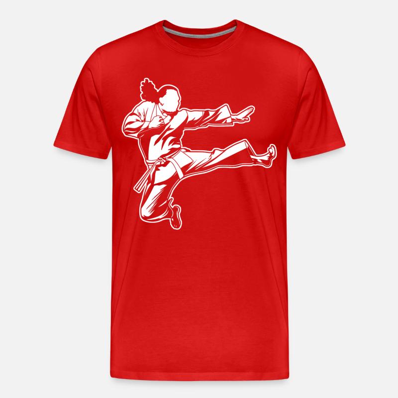 Karate - Männer Premium Bio T-Shirt - Rot